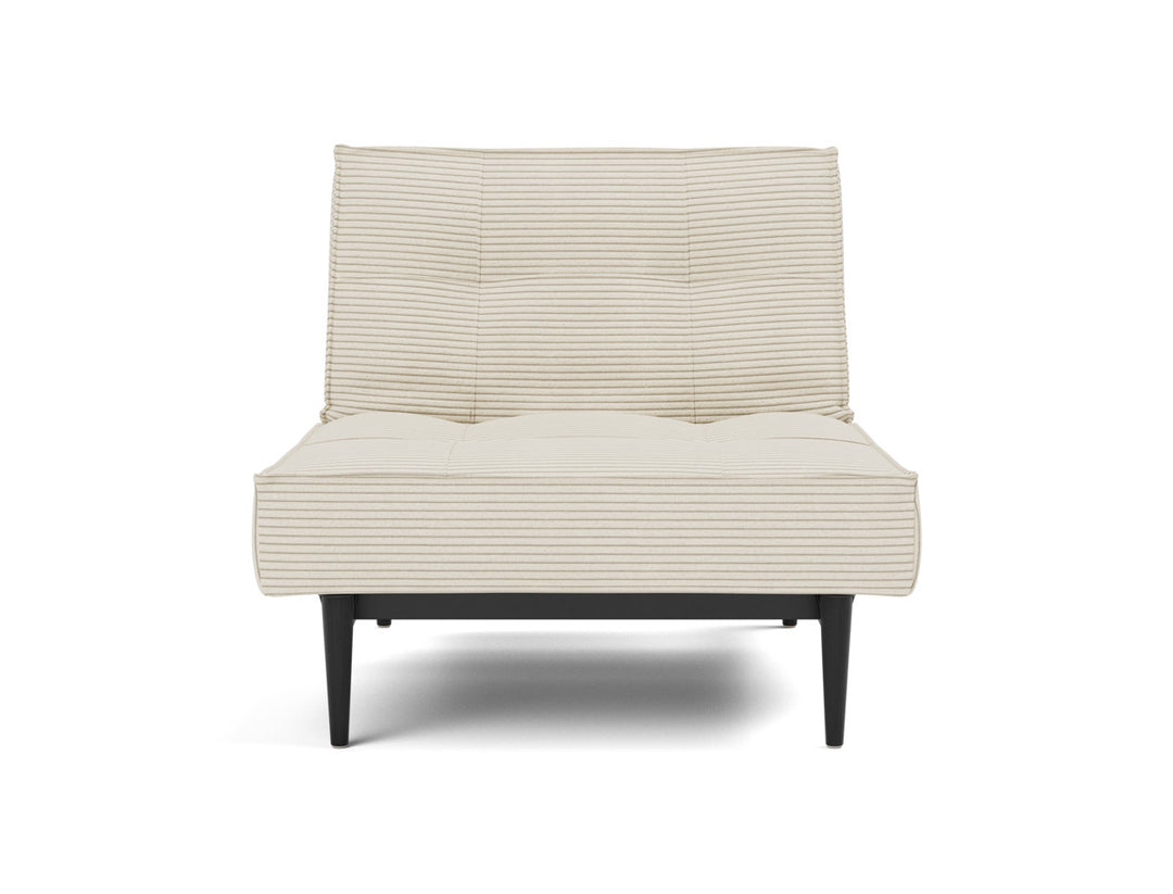 Fotoliu recliner Splitback Styletto Black Wood 115x90cm, tesatura la alegere #material_594-corduroy-ivory
