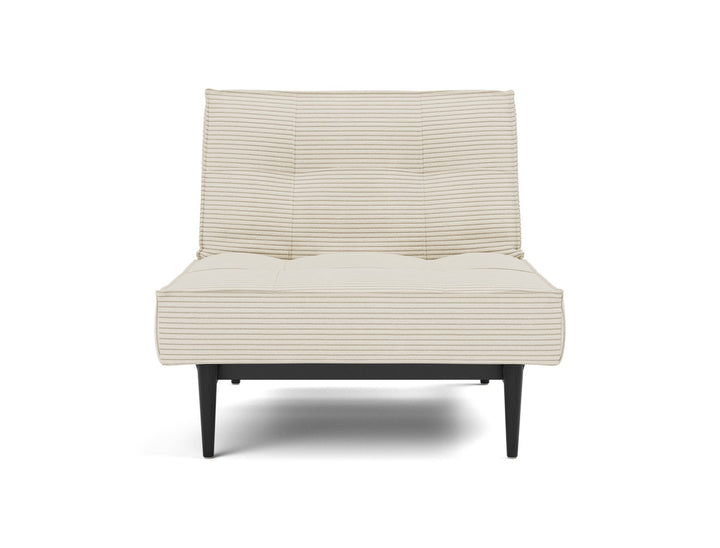 Fotoliu recliner Splitback Styletto Black Wood 115x90cm, tesatura la alegere #material_594-corduroy-ivory