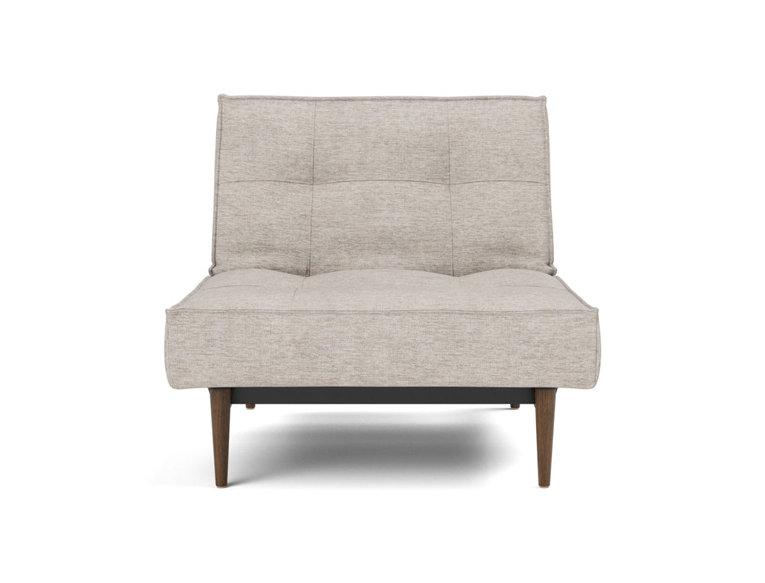 Fotoliu recliner Splitback Styletto Dark Wood 115x90cm, tesatura la alegere #material_471-yuveno-sand