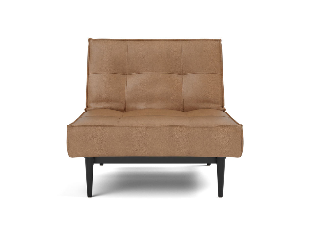 Fotoliu recliner Splitback Styletto Black Wood 115x90cm, tesatura la alegere #material_551-faunal-brown