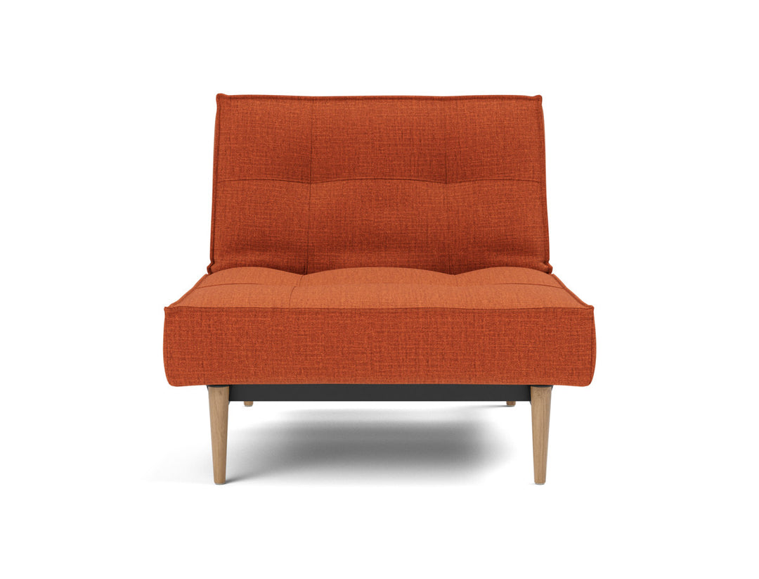 Fotoliu recliner Splitback Light Wood Styletto 115x90cm, tesatura la alegere #material_412-esina-rust-orange
