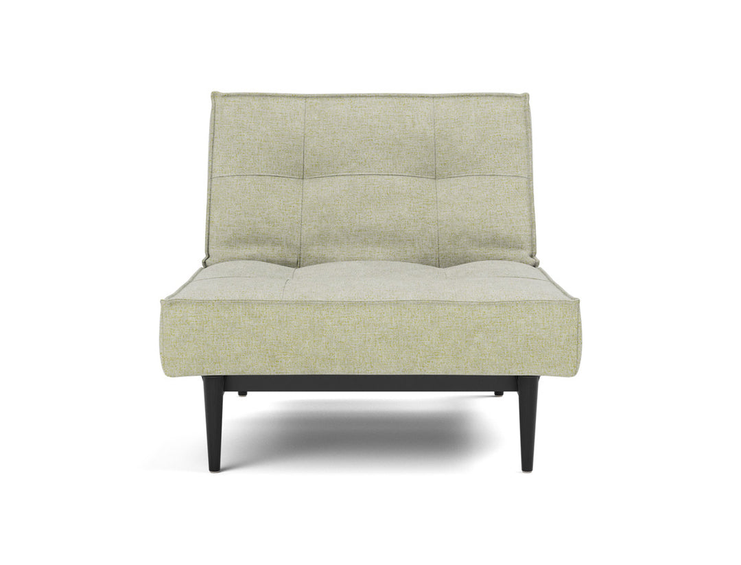 Fotoliu recliner Splitback Styletto Black Wood 115x90cm, tesatura la alegere #material_280-avella-sand