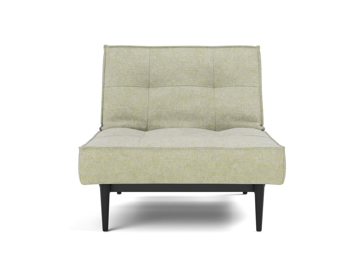 Fotoliu recliner Splitback Styletto Black Wood 115x90cm, tesatura la alegere