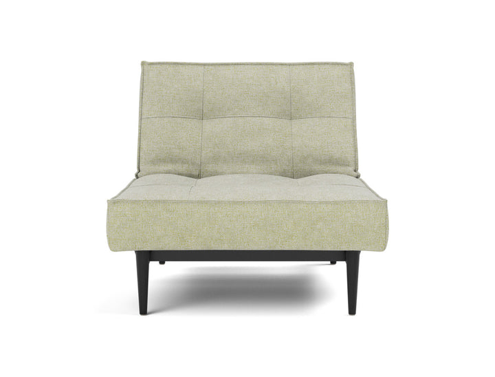 Fotoliu recliner Splitback Styletto Black Wood 115x90cm, tesatura la alegere #material_280-avella-sand