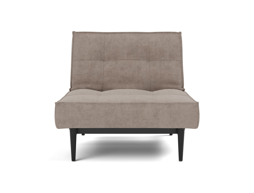 Fotoliu recliner Splitback Styletto Black Wood 115x90cm, tesatura la alegere #material_318-cordufine-beige