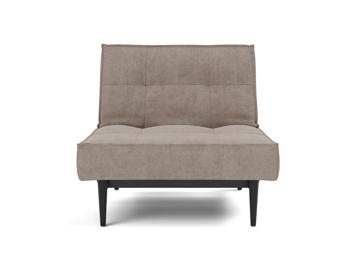 Fotoliu recliner Splitback Styletto Black Wood 115x90cm, tesatura la alegere #material_318-cordufine-beige