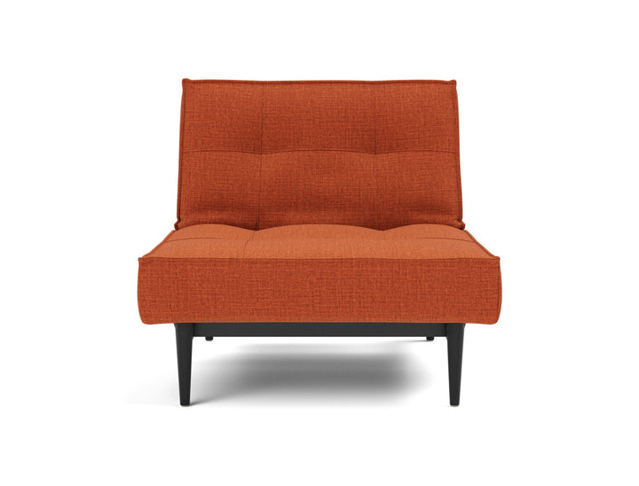 Fotoliu recliner Splitback Styletto Black Wood 115x90cm, tesatura la alegere #material_412-esina-rust-orange