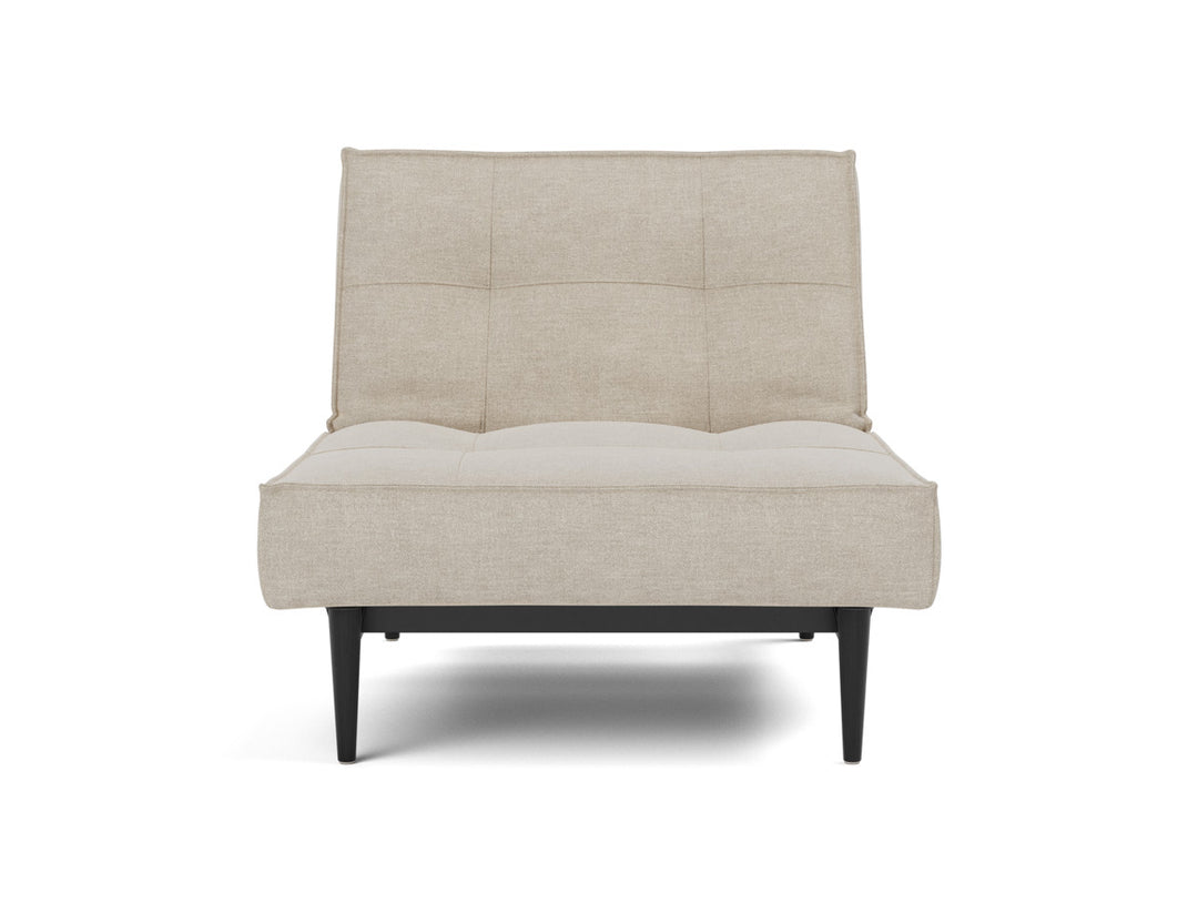 Fotoliu recliner Splitback Styletto Black Wood 115x90cm, tesatura la alegere #material_586-phobos-latte