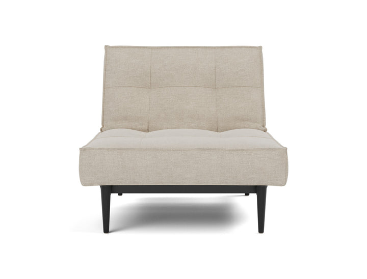 Fotoliu recliner Splitback Styletto Black Wood 115x90cm, tesatura la alegere #material_586-phobos-latte