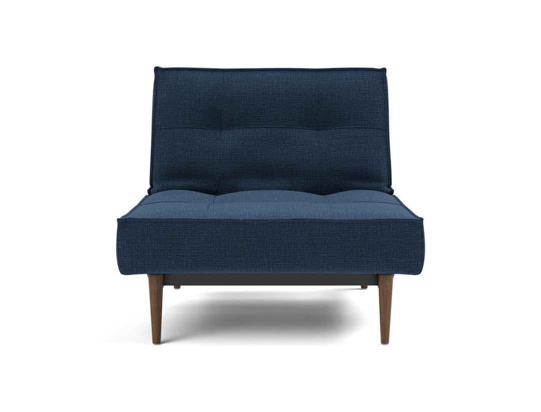 Fotoliu recliner Splitback Styletto Dark Wood 115x90cm, tesatura la alegere #material_414-esina-indigo-blue
