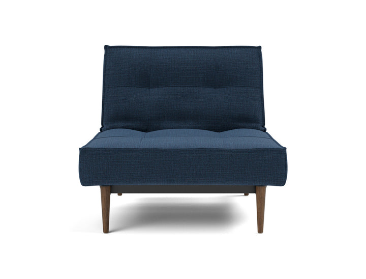 Fotoliu recliner Splitback Styletto Dark Wood 115x90cm, tesatura la alegere #material_414-esina-indigo-blue