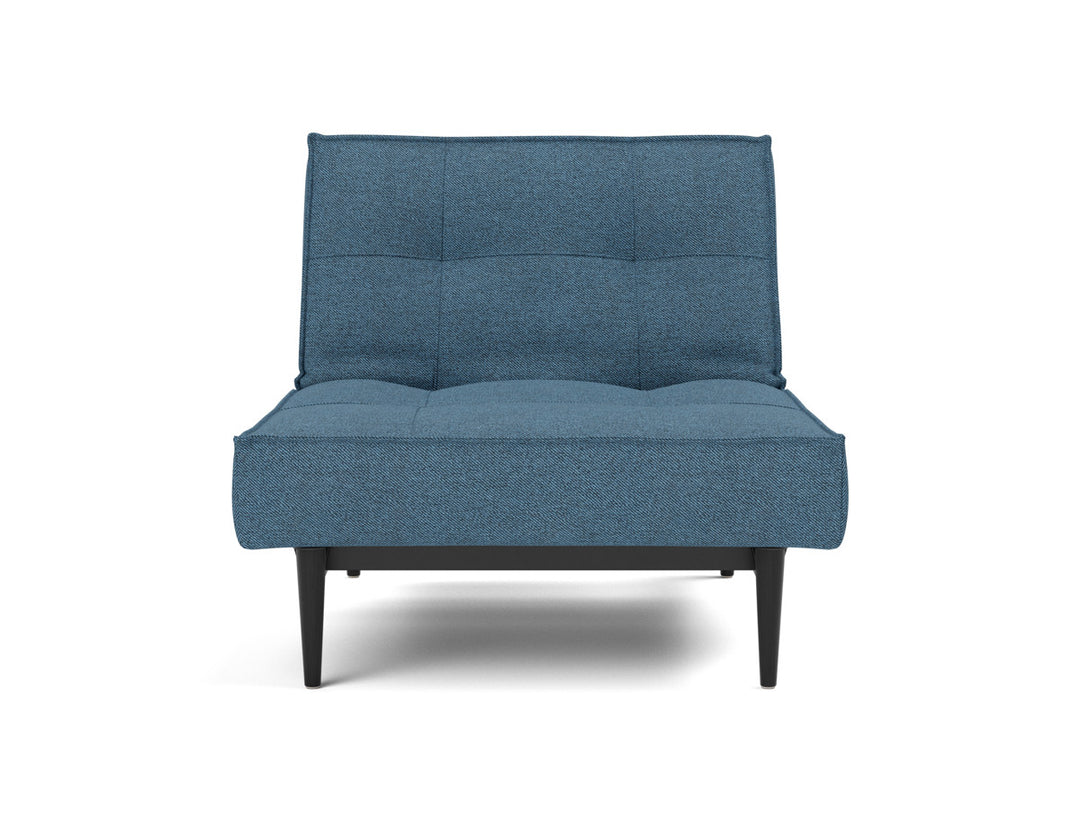 Fotoliu recliner Splitback Styletto Black Wood 115x90cm, tesatura la alegere #material_302-weda-blue