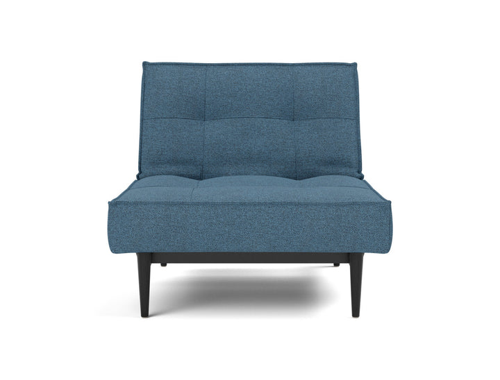 Fotoliu recliner Splitback Styletto Black Wood 115x90cm, tesatura la alegere #material_302-weda-blue