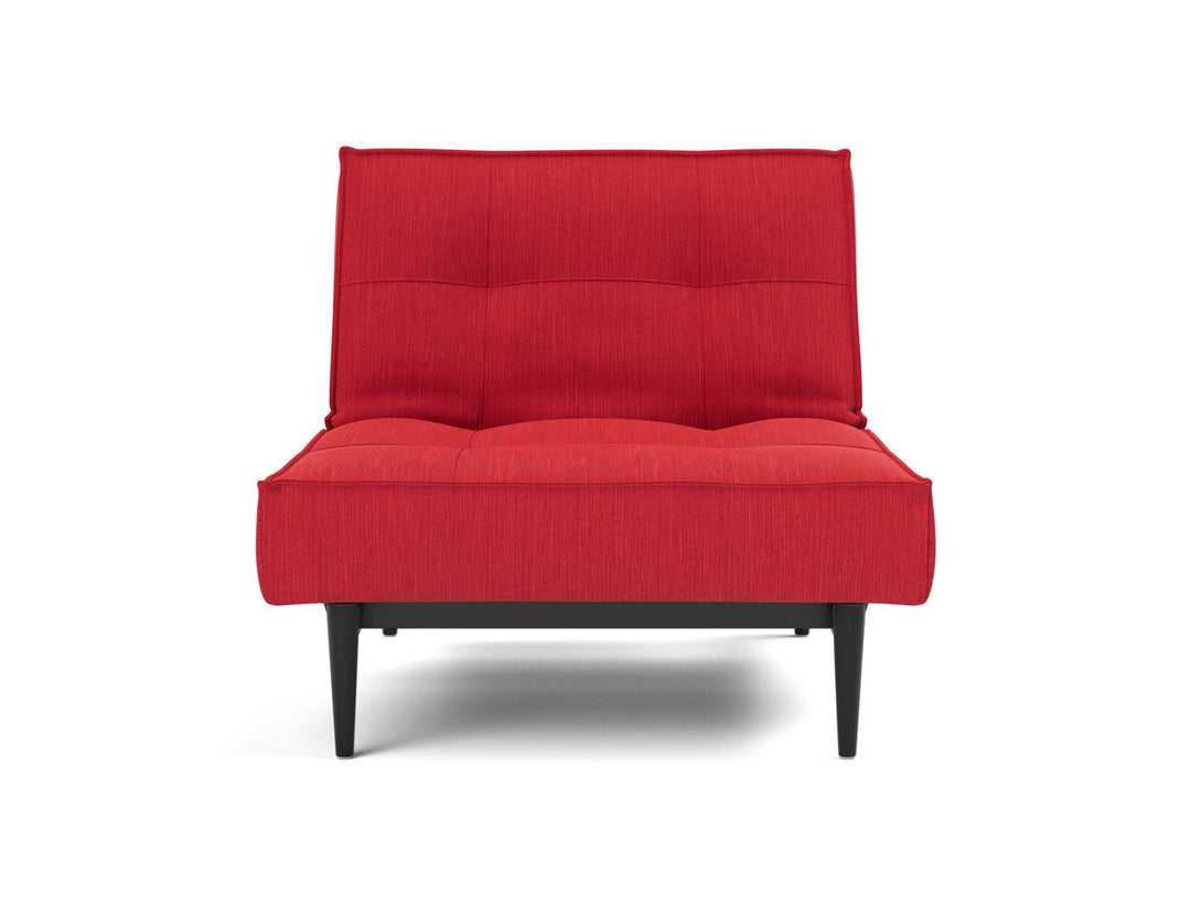 Fotoliu recliner Splitback Styletto Black Wood 115x90cm, tesatura la alegere #material_511-elegance-red
