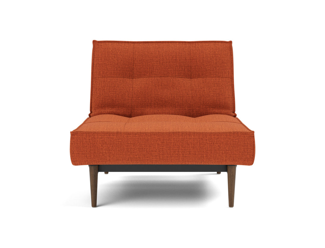 Fotoliu recliner Splitback Styletto Dark Wood 115x90cm, tesatura la alegere #material_412-esina-rust-orange