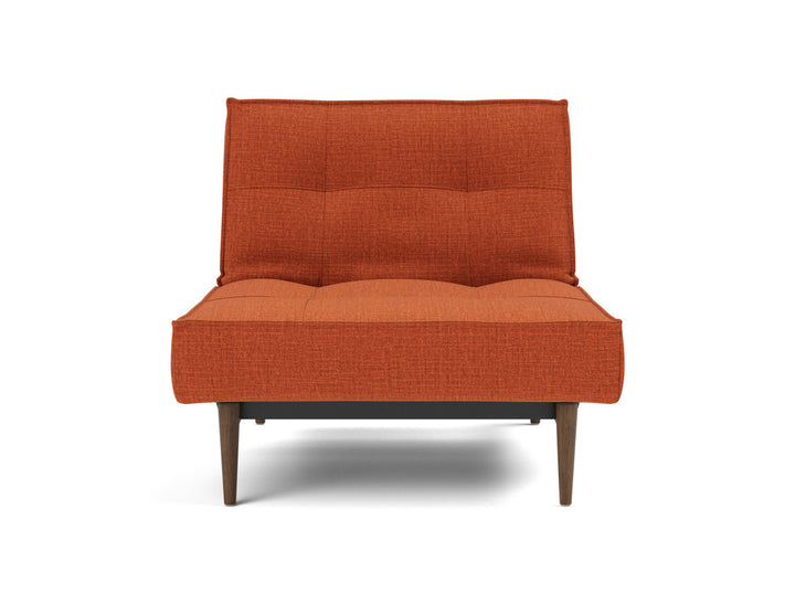 Fotoliu recliner Splitback Styletto Dark Wood 115x90cm, tesatura la alegere #material_412-esina-rust-orange