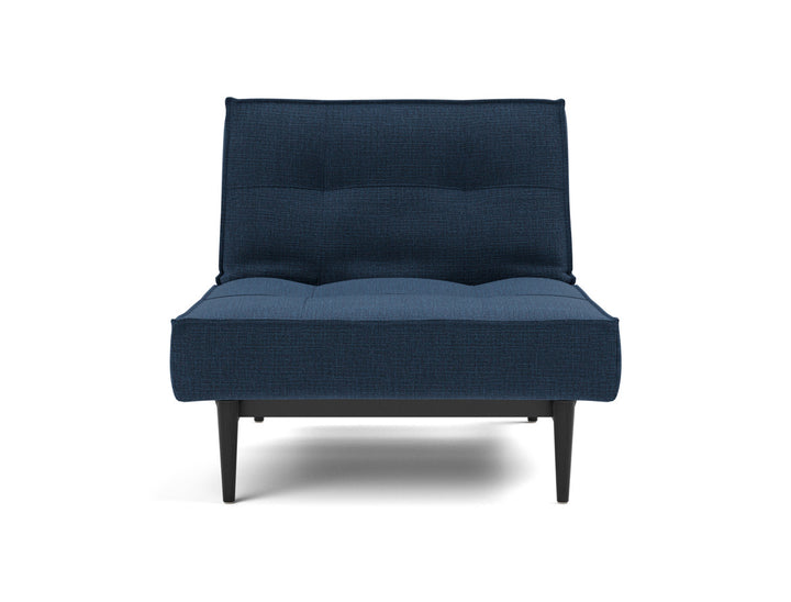 Fotoliu recliner Splitback Styletto Black Wood 115x90cm, tesatura la alegere #material_414-esina-indigo-blue