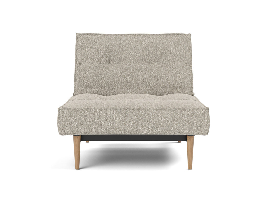 Fotoliu recliner Splitback Light Wood Styletto 115x90cm, tesatura la alegere #material_539-boucl-beige