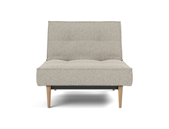 Fotoliu recliner Splitback Light Wood Styletto 115x90cm, tesatura la alegere #material_539-boucl-beige
