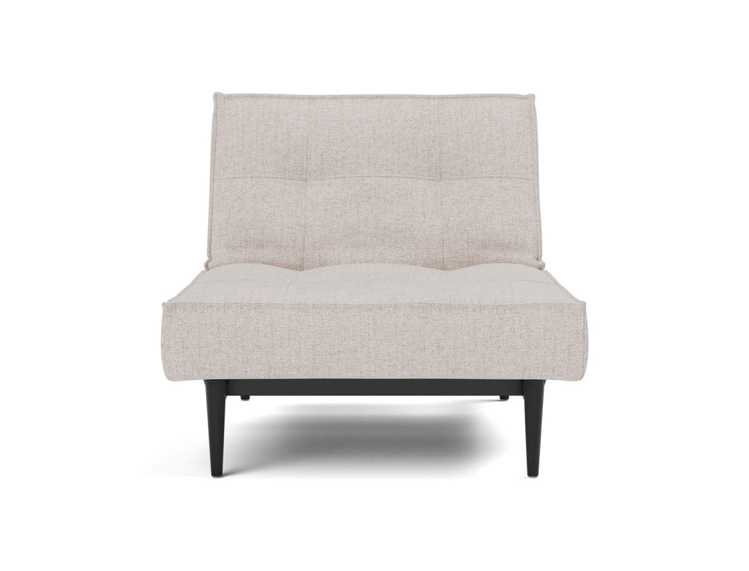 Fotoliu recliner Splitback Styletto Black Wood 115x90cm, tesatura la alegere #material_300-weda-sand