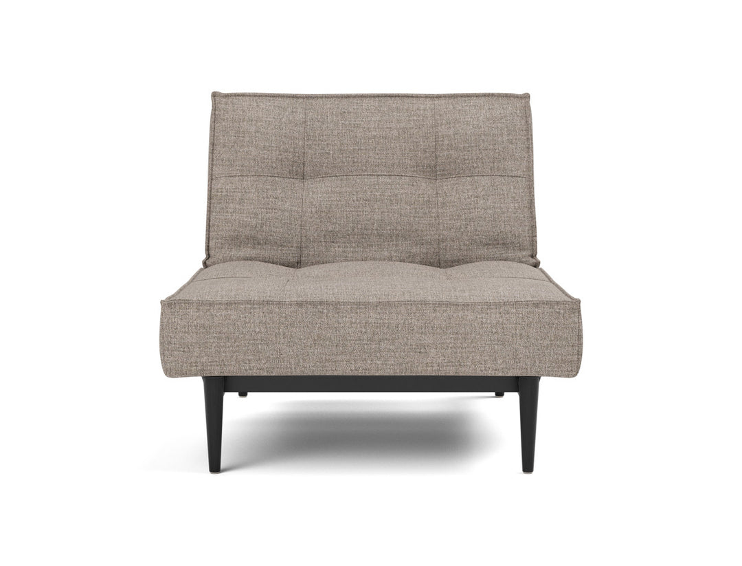 Fotoliu recliner Splitback Styletto Black Wood 115x90cm, tesatura la alegere #material_472-yuveno-warm-grey