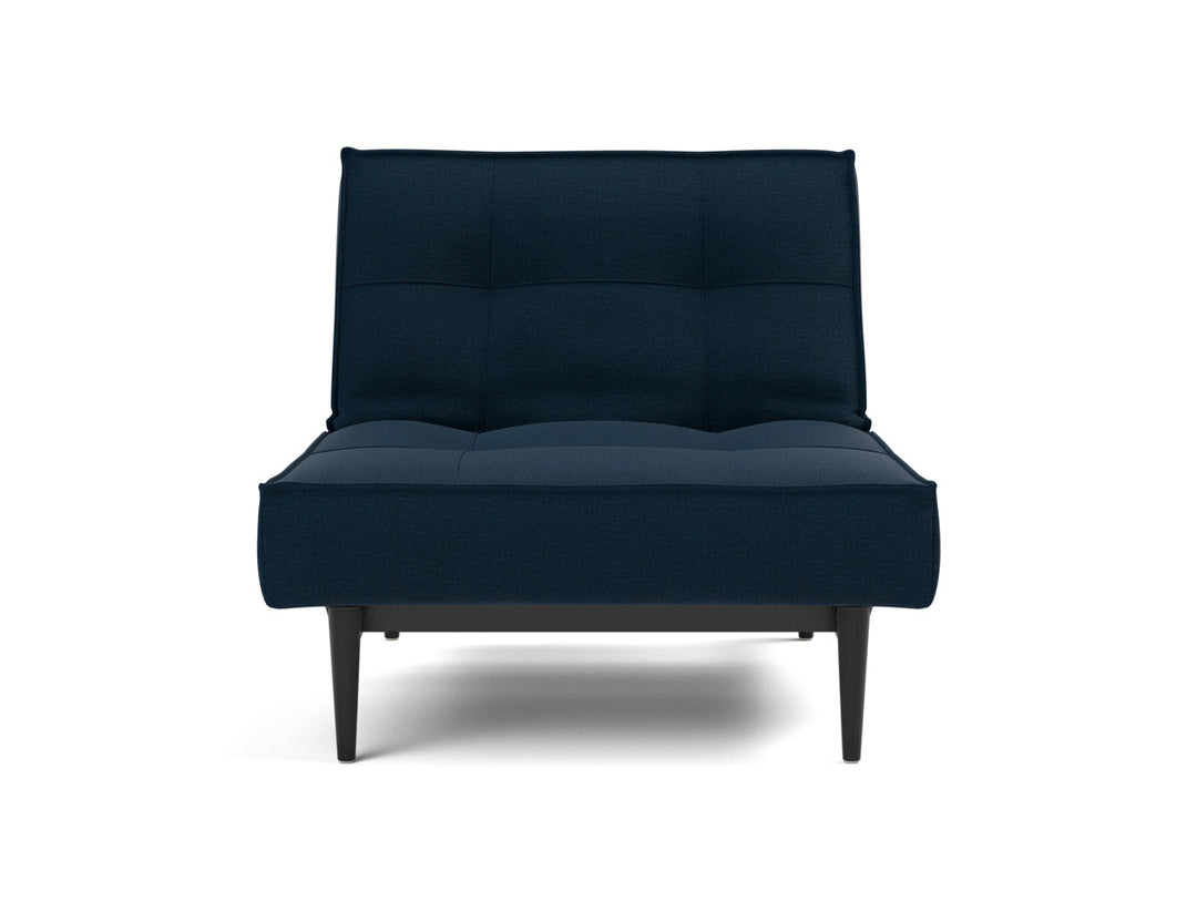 Fotoliu recliner Splitback Styletto Black Wood 115x90cm, tesatura la alegere #material_528-mixed-dance-blue