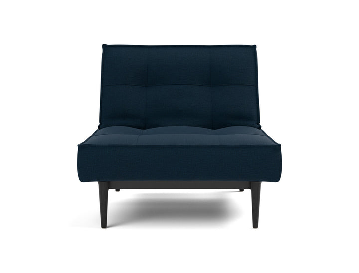 Fotoliu recliner Splitback Styletto Black Wood 115x90cm, tesatura la alegere #material_528-mixed-dance-blue