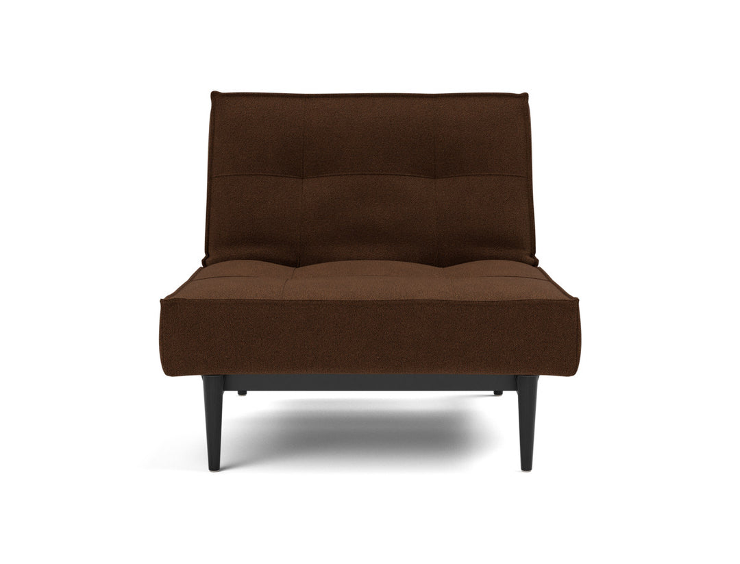 Fotoliu recliner Splitback Styletto Black Wood 115x90cm, tesatura la alegere #material_359-taura-cappuccino