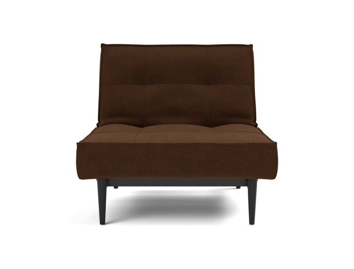 Fotoliu recliner Splitback Styletto Black Wood 115x90cm, tesatura la alegere #material_359-taura-cappuccino