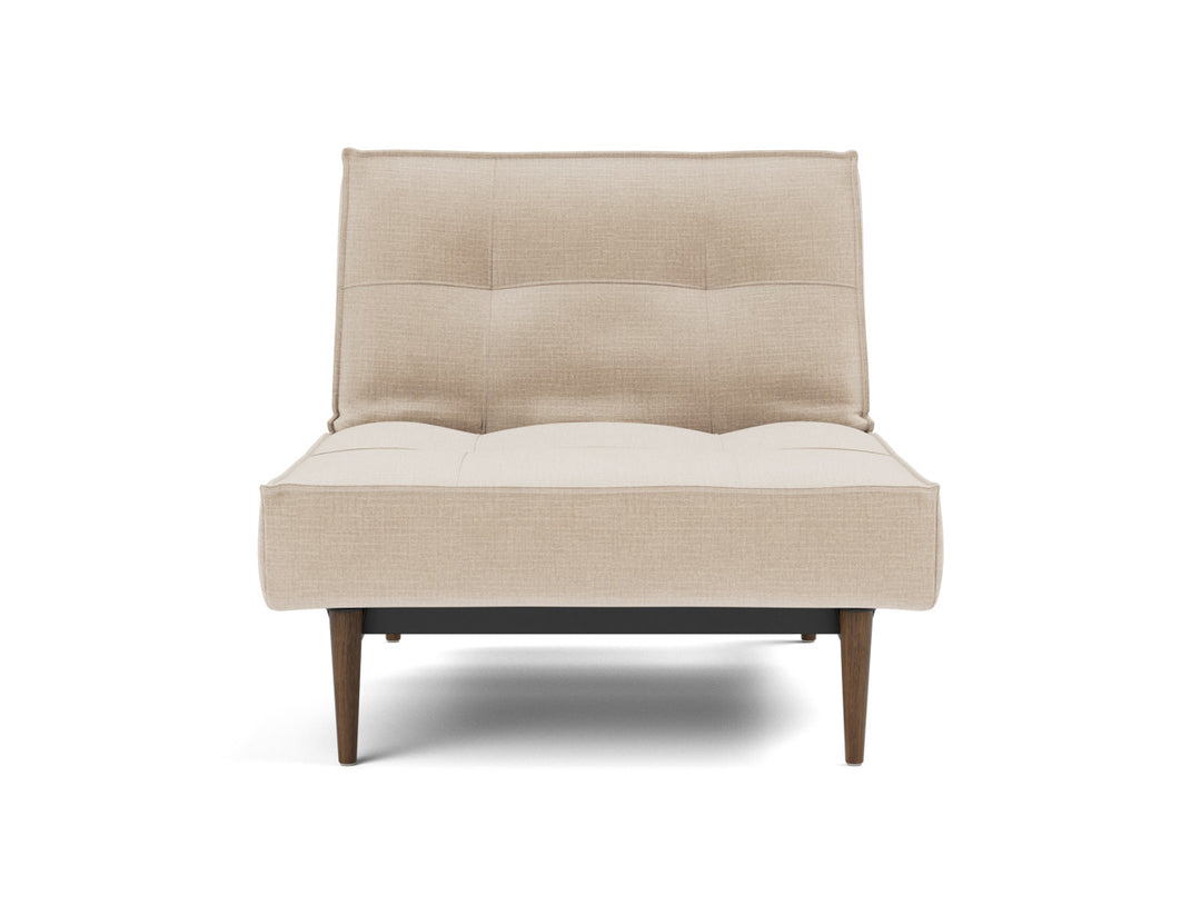 Fotoliu recliner Splitback Styletto Dark Wood 115x90cm, tesatura la alegere #material_410-esina-almond