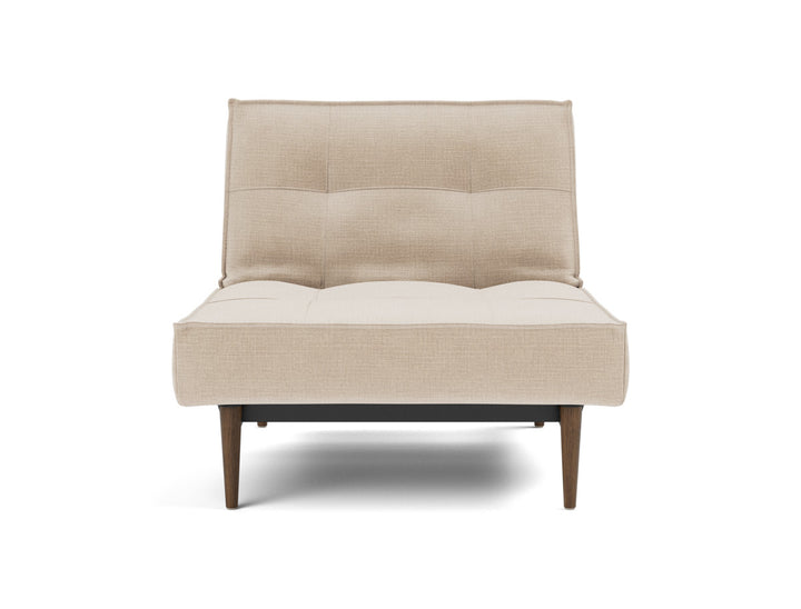 Fotoliu recliner Splitback Styletto Dark Wood 115x90cm, tesatura la alegere #material_410-esina-almond