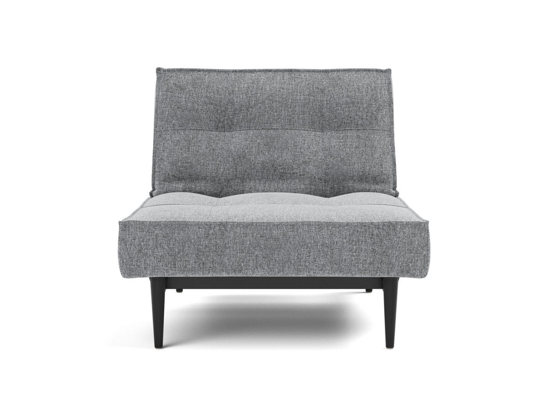Fotoliu recliner Splitback Styletto Black Wood 115x90cm, tesatura la alegere #material_565-twist-granite