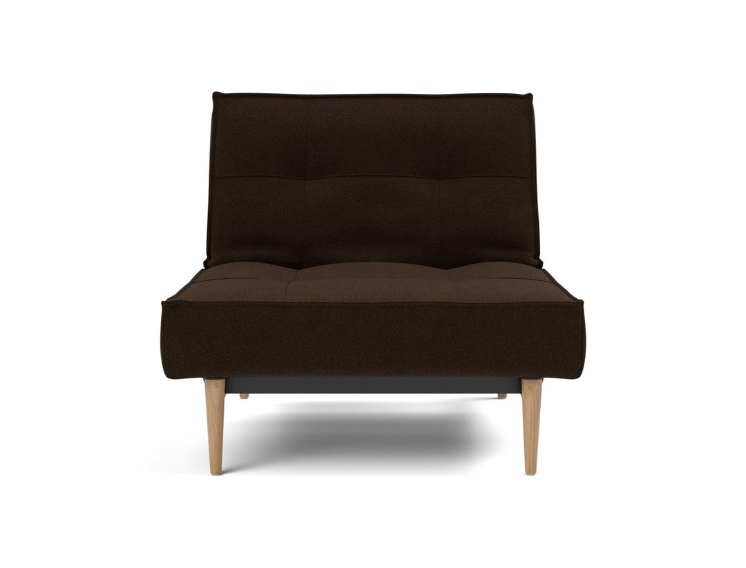 Fotoliu recliner Splitback Light Wood Styletto 115x90cm, tesatura la alegere #material_358-taura-chocco