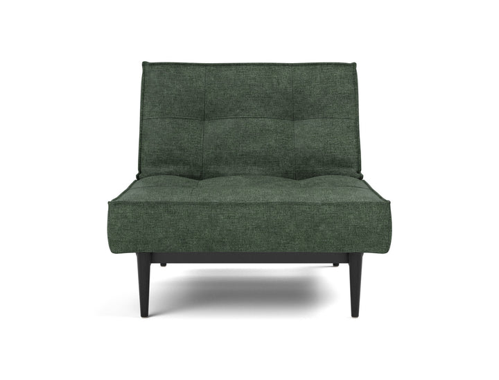Fotoliu recliner Splitback Styletto Black Wood 115x90cm, tesatura la alegere #material_281-avella-pine-green
