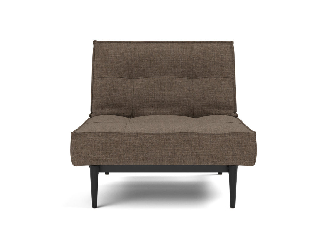 Fotoliu recliner Splitback Styletto Black Wood 115x90cm, tesatura la alegere #material_411-esina-cedar-brown