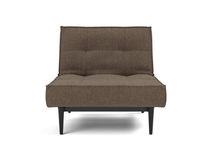 Fotoliu recliner Splitback Styletto Black Wood 115x90cm, tesatura la alegere #material_411-esina-cedar-brown