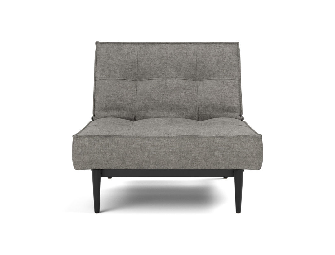 Fotoliu recliner Splitback Styletto Black Wood 115x90cm, tesatura la alegere #material_282-avella-warm-grey