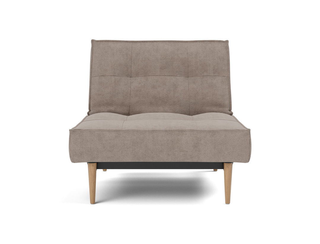 Fotoliu recliner Splitback Light Wood Styletto 115x90cm, tesatura la alegere #material_318-cordufine-beige