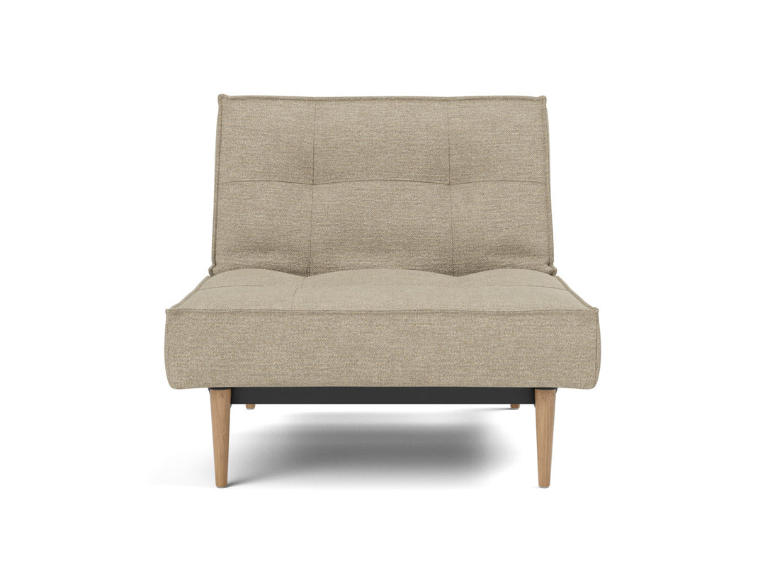 Fotoliu recliner Splitback Light Wood Styletto 115x90cm, tesatura la alegere #material_356-taura-sand