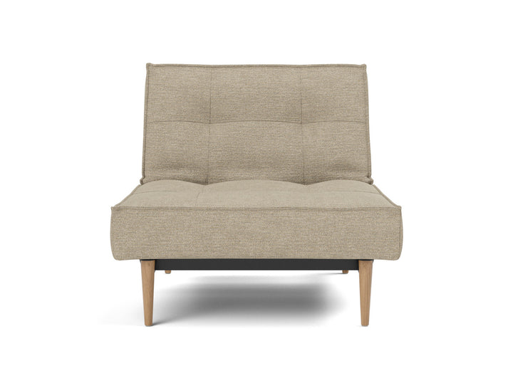 Fotoliu recliner Splitback Light Wood Styletto 115x90cm, tesatura la alegere #material_356-taura-sand