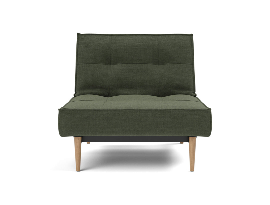 Fotoliu recliner Splitback Light Wood Styletto 115x90cm, tesatura la alegere #material_413-esina-olive-green