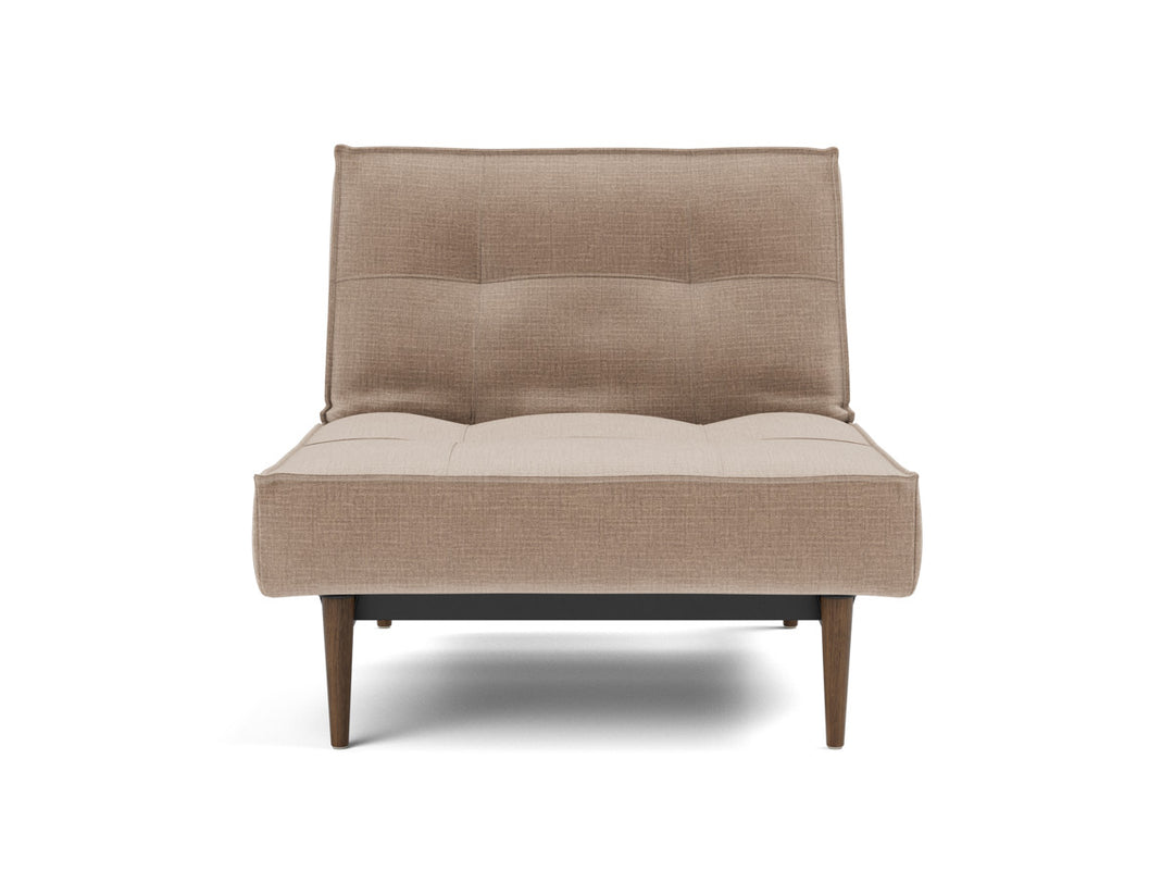 Fotoliu recliner Splitback Styletto Dark Wood 115x90cm, tesatura la alegere #material_417-esina-mocha