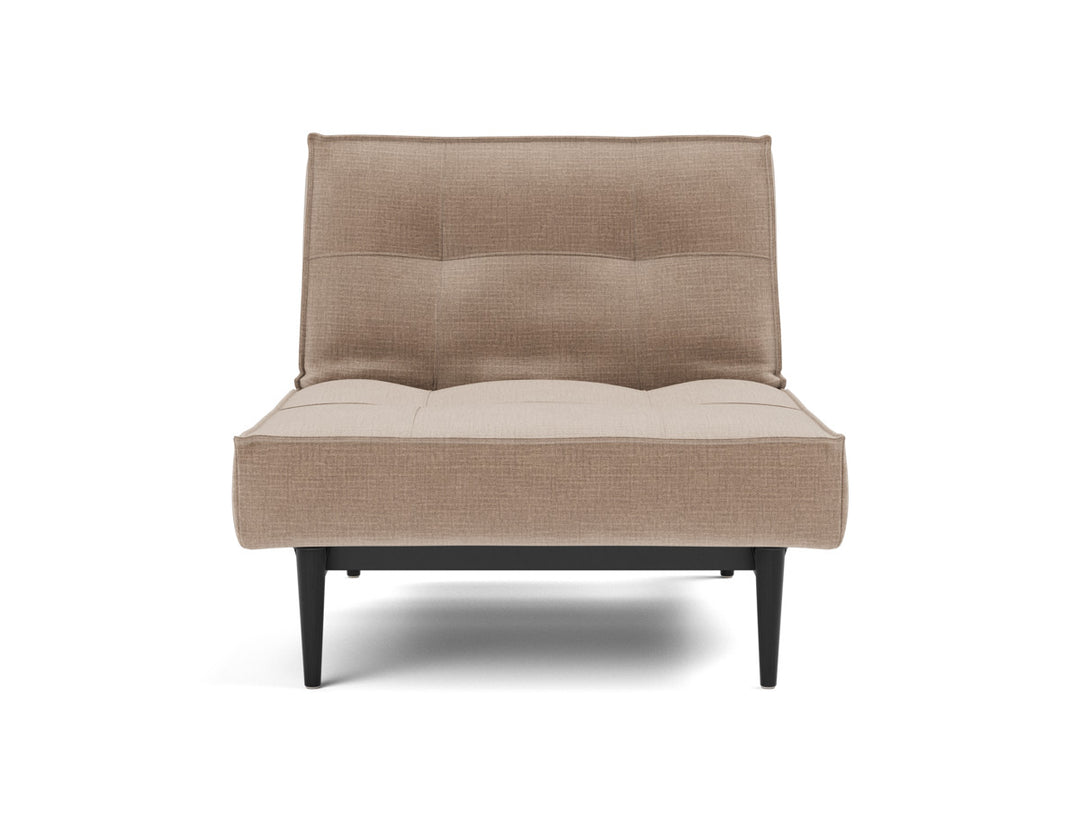 Fotoliu recliner Splitback Styletto Black Wood 115x90cm, tesatura la alegere #material_417-esina-mocha