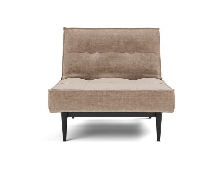 Fotoliu recliner Splitback Styletto Black Wood 115x90cm, tesatura la alegere #material_417-esina-mocha