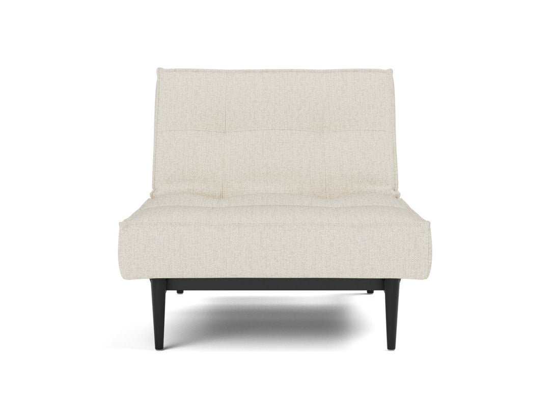 Fotoliu recliner Splitback Styletto Black Wood 115x90cm, tesatura la alegere #material_531-boucl-off-white