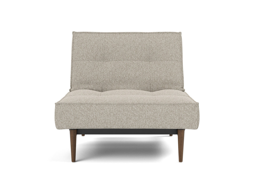 Fotoliu recliner Splitback Styletto Dark Wood 115x90cm, tesatura la alegere #material_539-boucl-beige