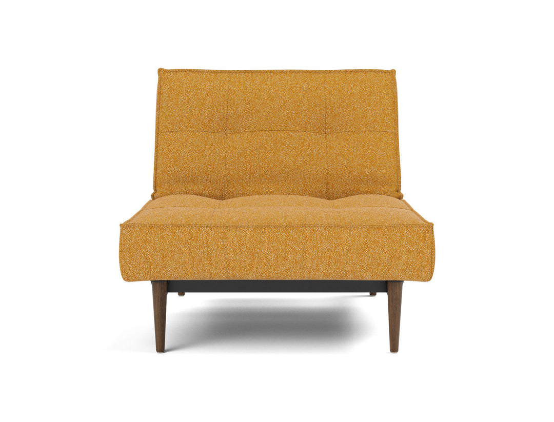 Fotoliu recliner Splitback Styletto Dark Wood 115x90cm, tesatura la alegere #material_536-boucl-ochre
