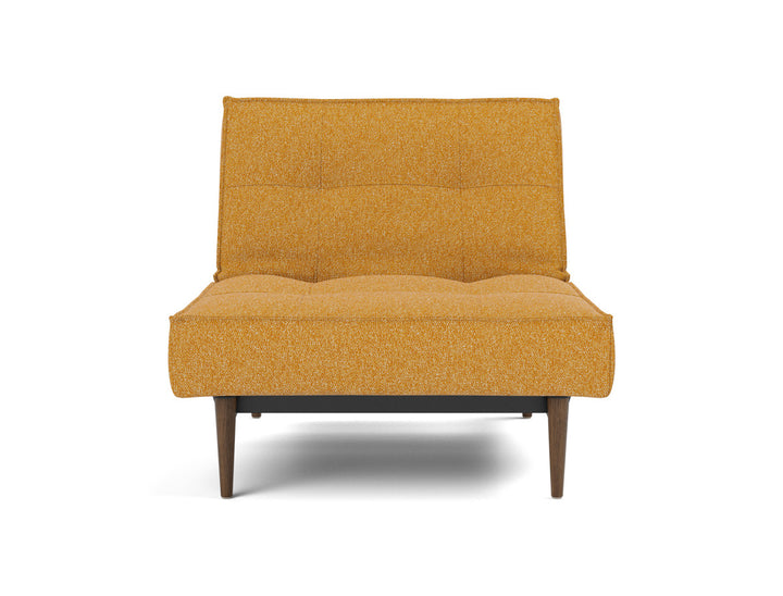 Fotoliu recliner Splitback Styletto Dark Wood 115x90cm, tesatura la alegere #material_536-boucl-ochre