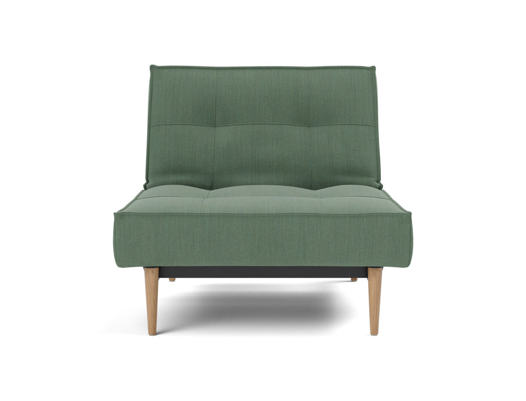 Fotoliu recliner Splitback Light Wood Styletto 115x90cm, tesatura la alegere #material_518-elegance-green