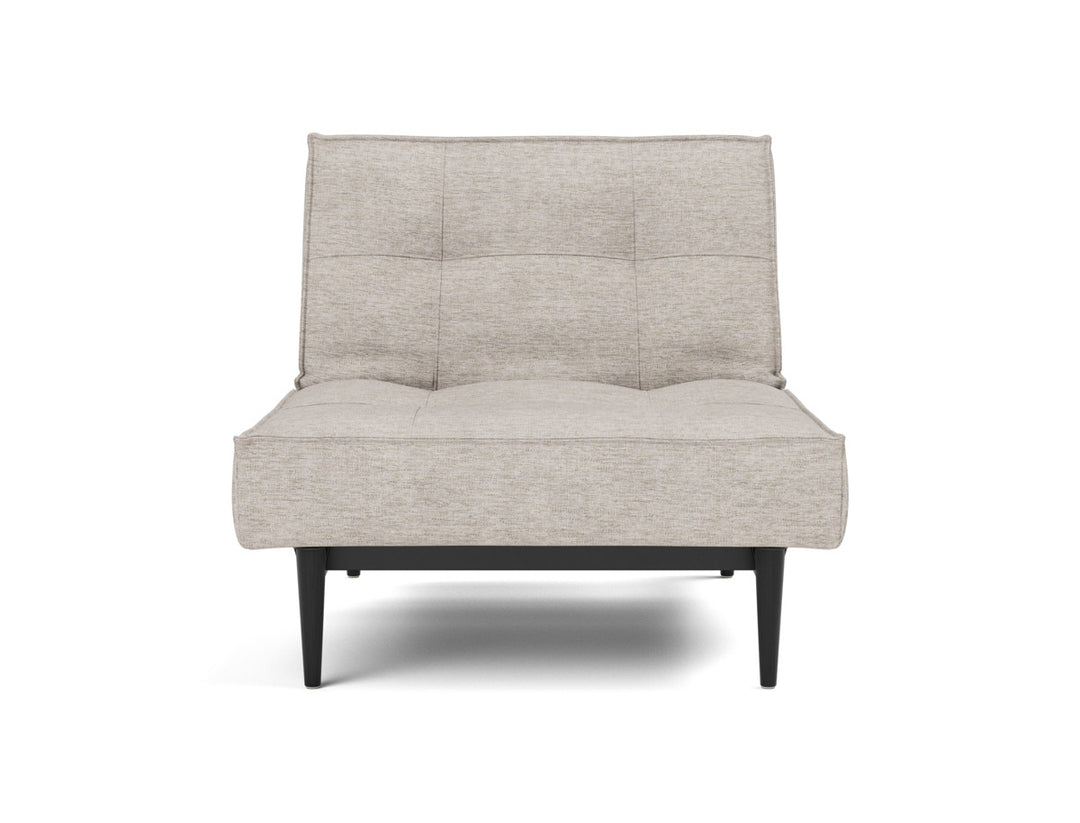 Fotoliu recliner Splitback Styletto Black Wood 115x90cm, tesatura la alegere #material_471-yuveno-sand